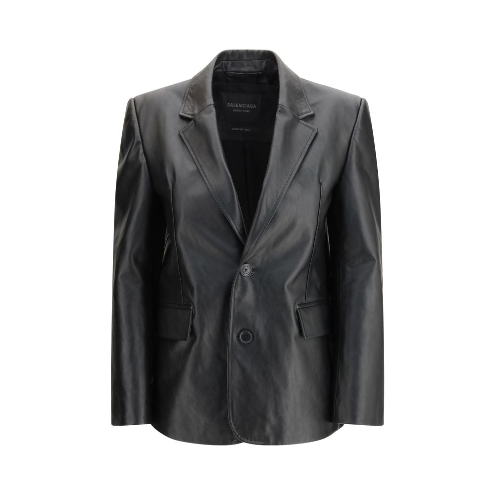 Balenciaga Schwarze Lederjacke