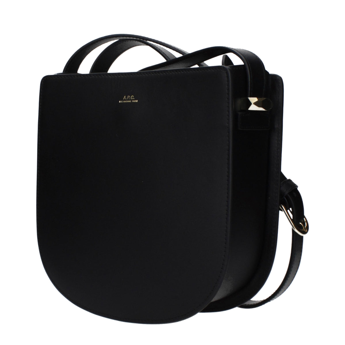 A.P.C. Schwarze Leder Umhängetasche