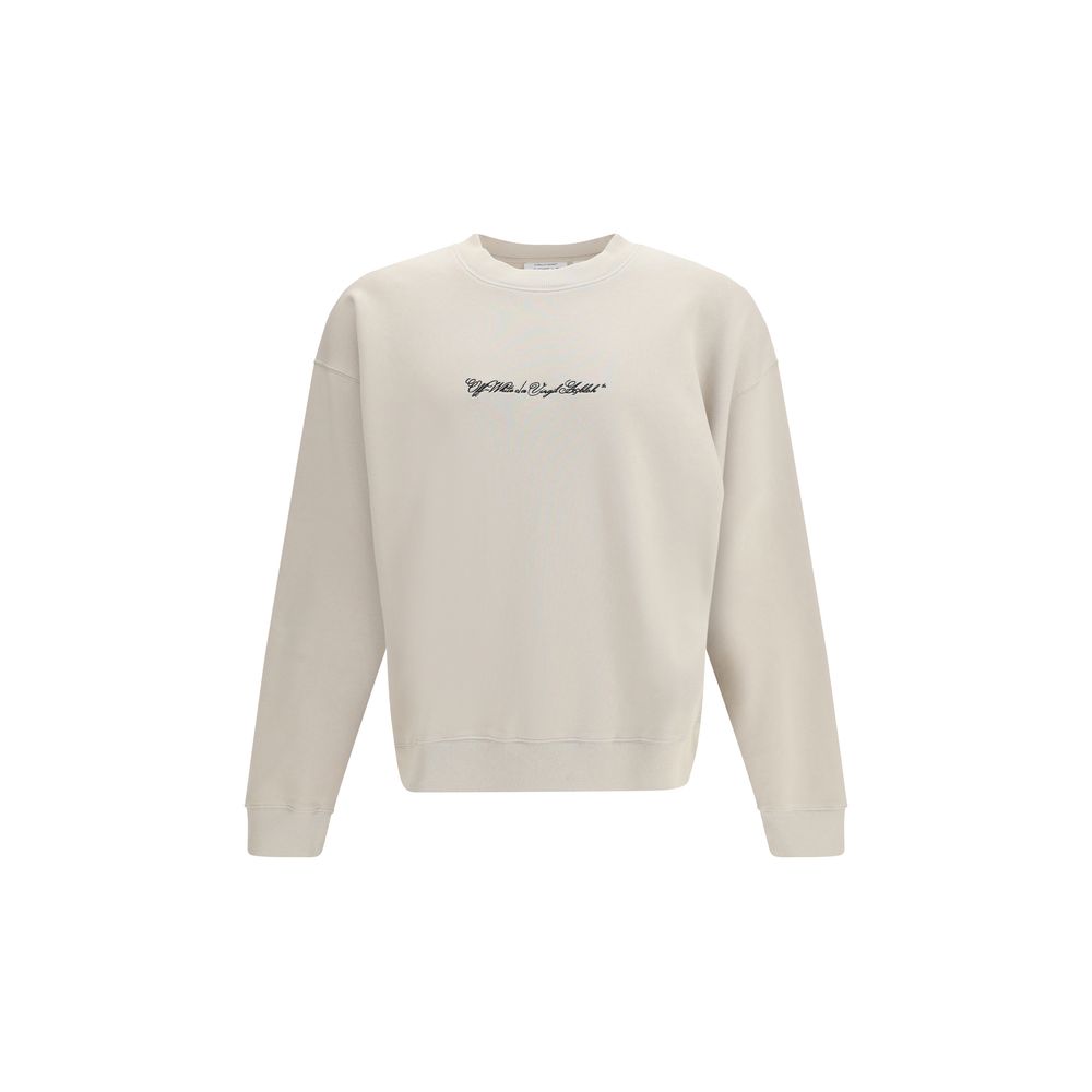Off-White Beige Baumwoll-Sweatshirt