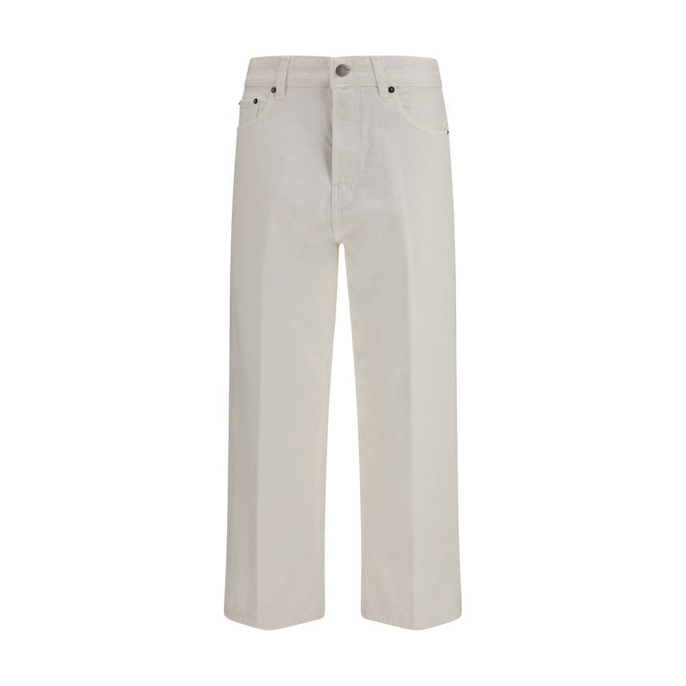 Haikure Weiße Baumwolljeans im Relaxed Fit