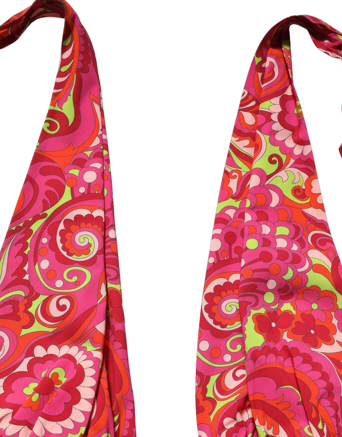 Dolce & Gabbana Rotes Paisley-Seiden-Neckholder-Crop-Top