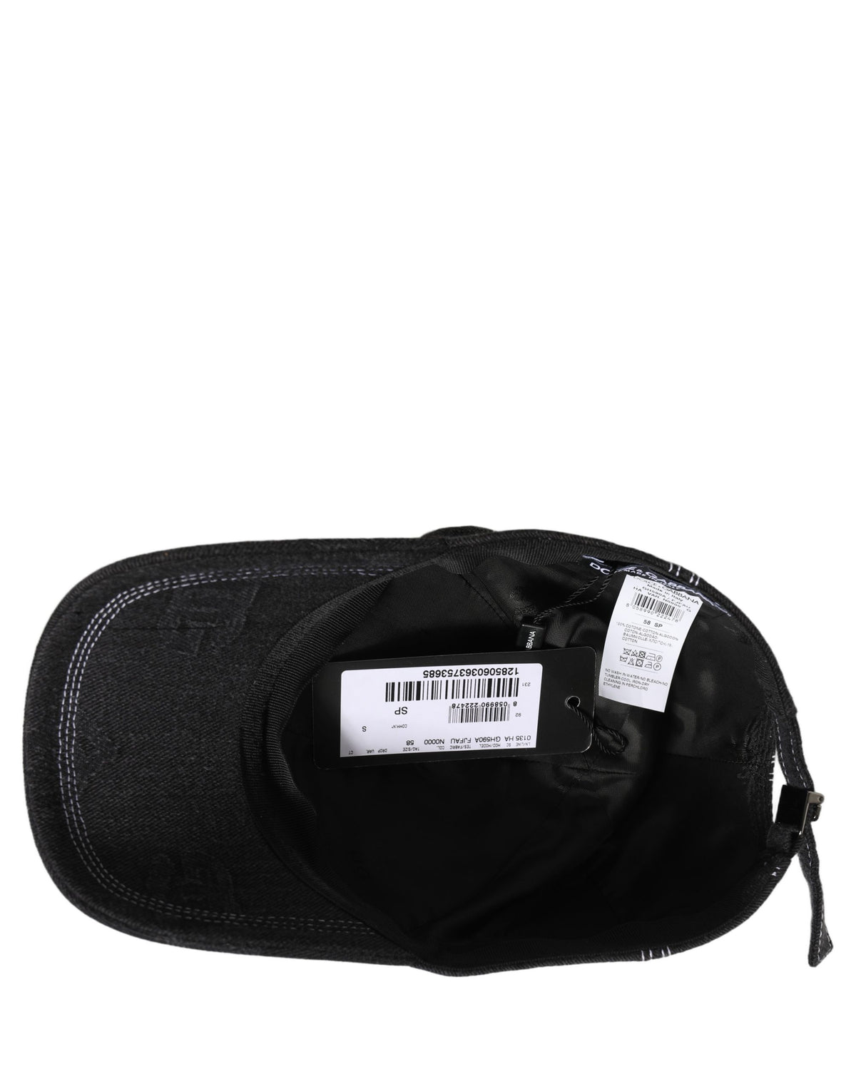 Dolce & Gabbana Herren Schwarze Baumwoll 6-Panel Baseball Cap