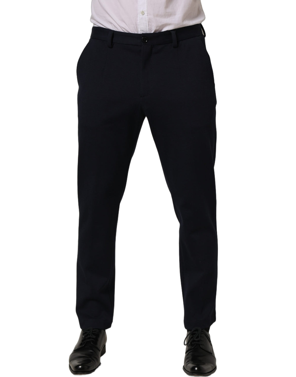 Dolce & Gabbana Schwarze Baumwollhose mit schmal zulaufendem Bein