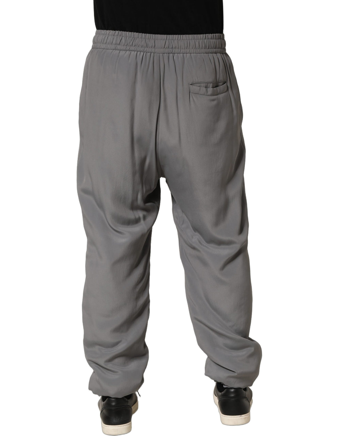 Dolce & Gabbana Graue Baumwoll-Jogger-Sweatpants Hosenhosen