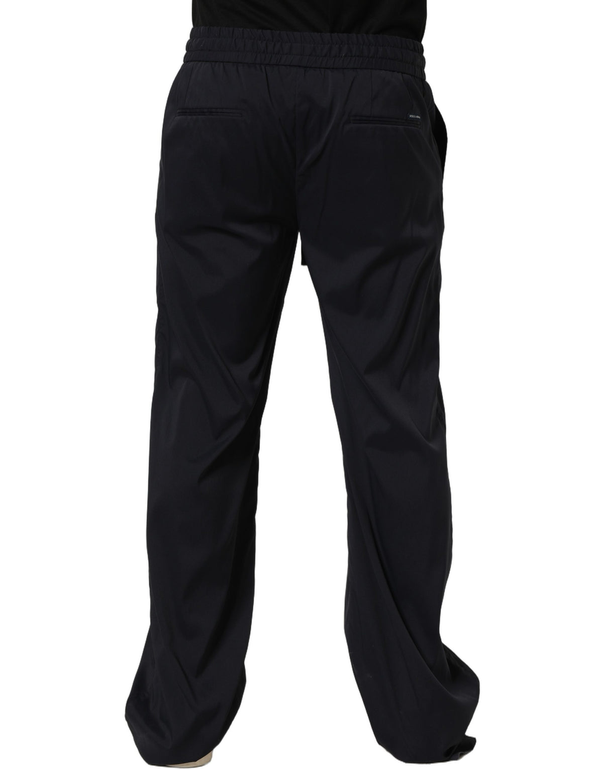 Dolce & Gabbana Schwarze Nylon Jogger-Sweatpants mit geradem Bein