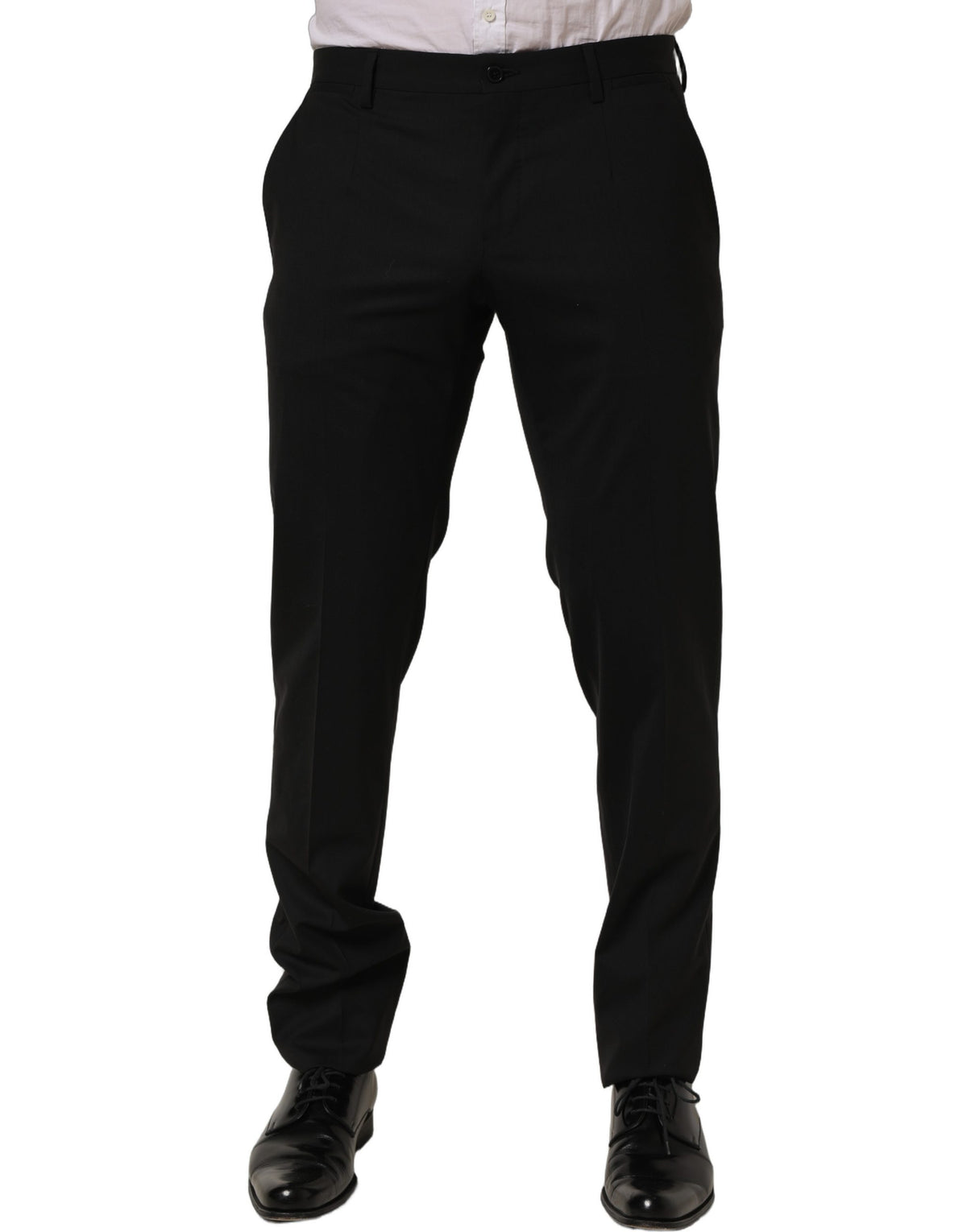 Dolce & Gabbana Schwarze Woll-Röhrenhose für Herren