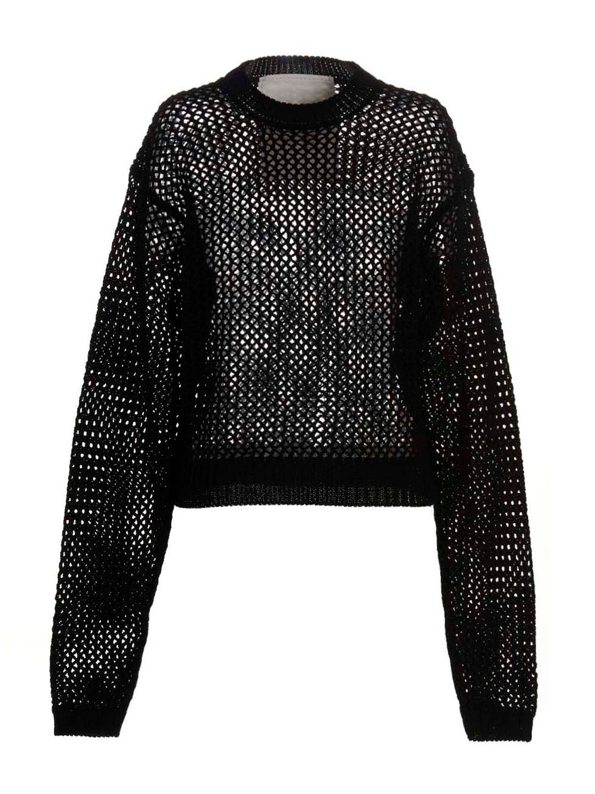 RAMAEL Schwarzer Baumwollcardigan