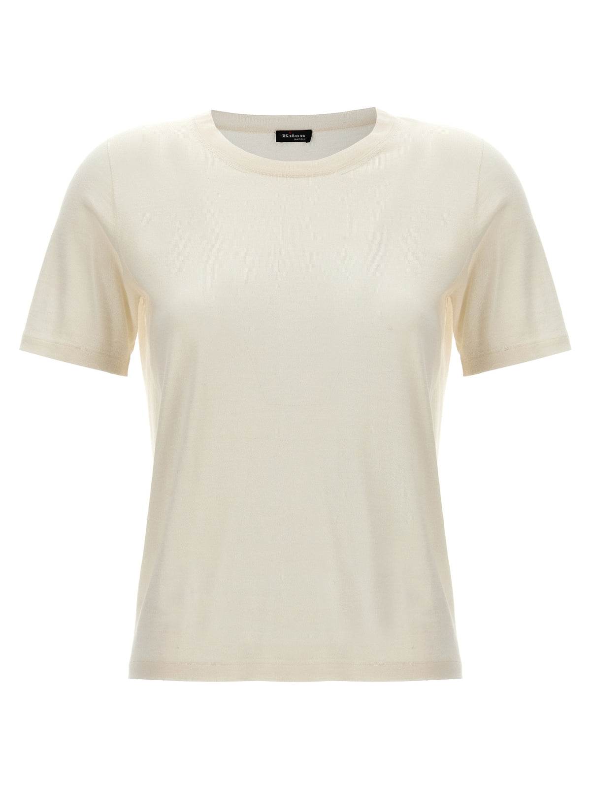 Kiton Weißes Kaschmir-T-Shirt