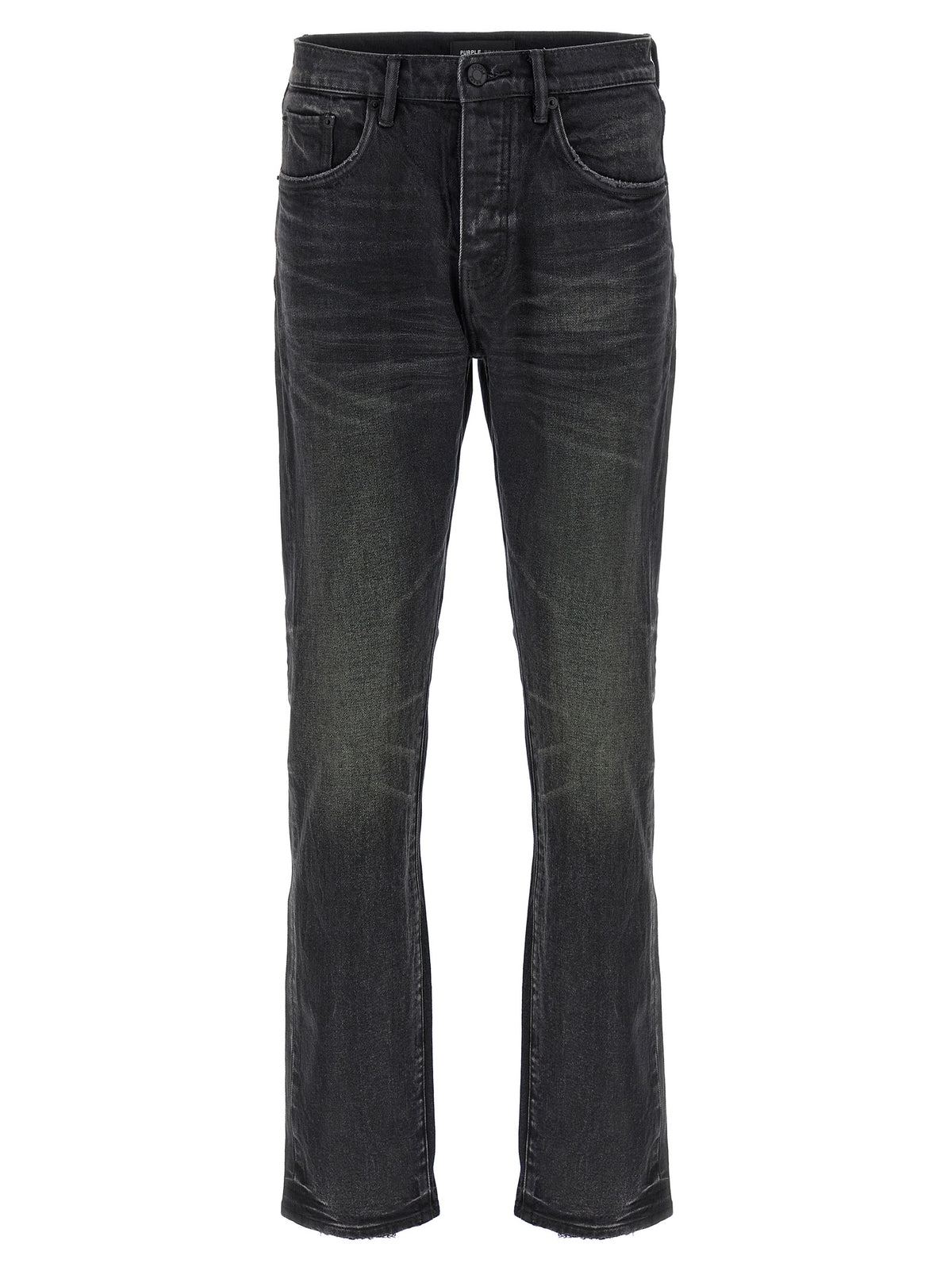 PURPLE Schwarze Baumwoll-Jeans mit geradem Bein