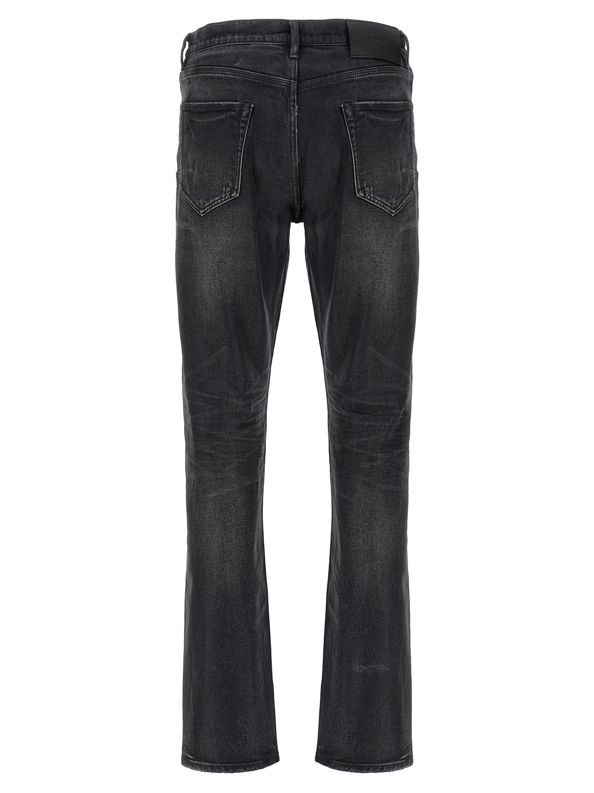 PURPLE Schwarze Baumwoll-Jeans mit geradem Bein