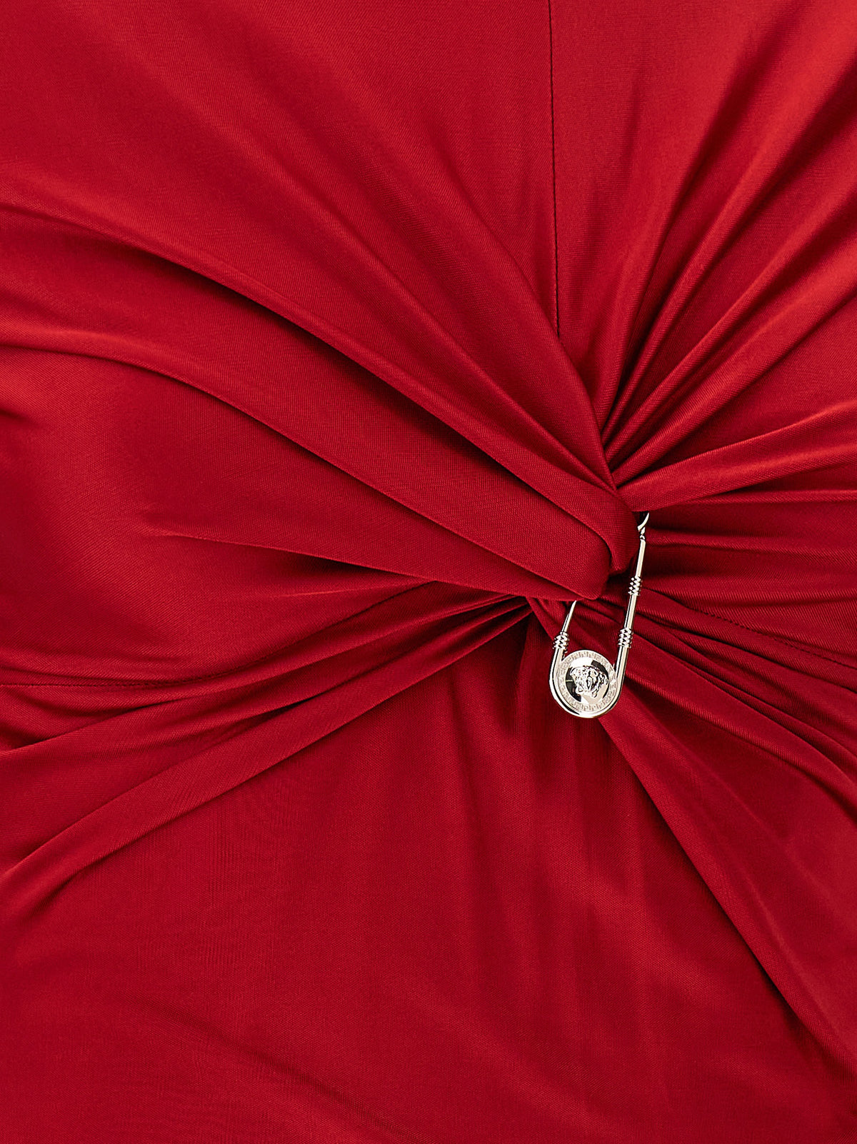 Versace Rotes Viskose-Midikleid