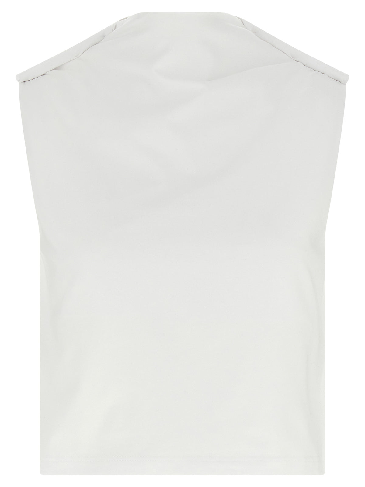 Armarium Weißes ärmelloses Baumwoll-T-Shirt