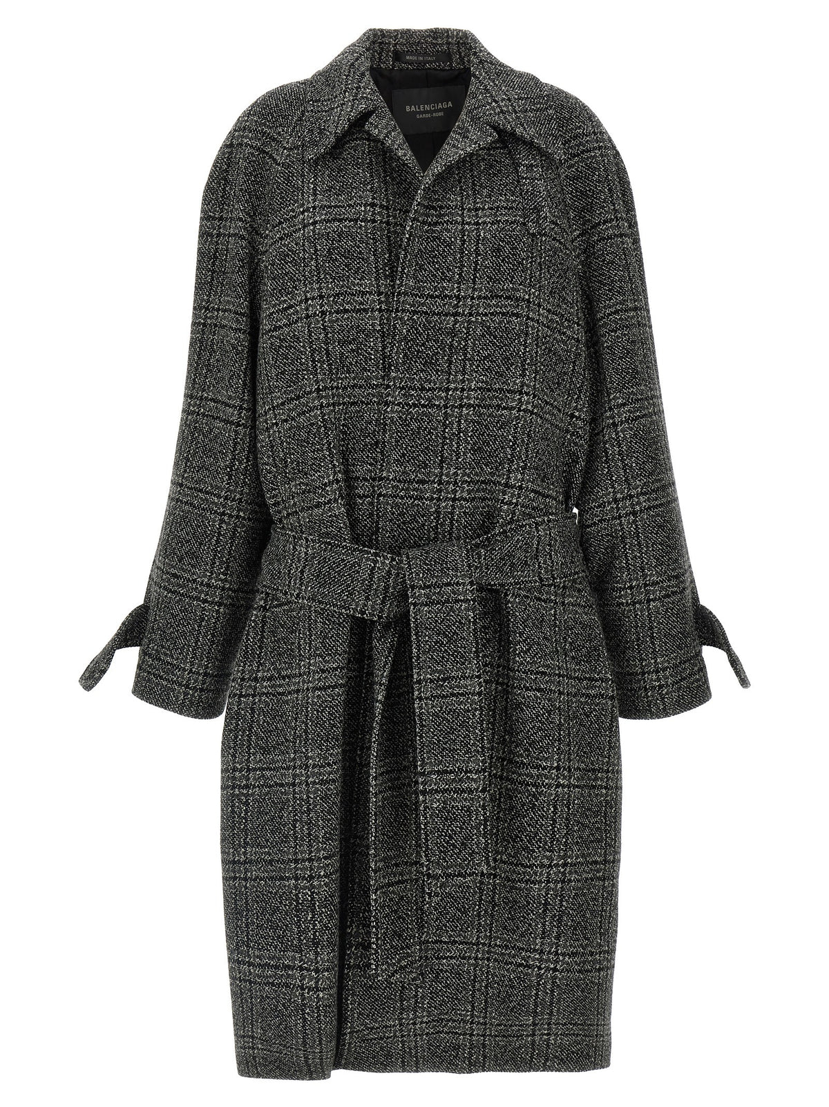 Balenciaga Schwarzer Wollmantel