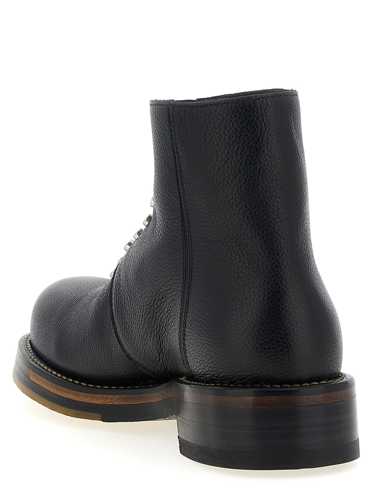 Alexander McQueen Schwarze Stiefeletten aus Kalbsleder