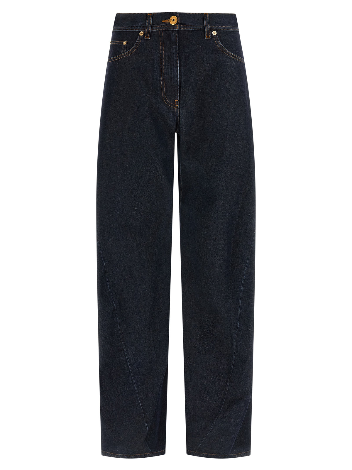 Versace Blaue High-Waist Jeans aus Baumwolle