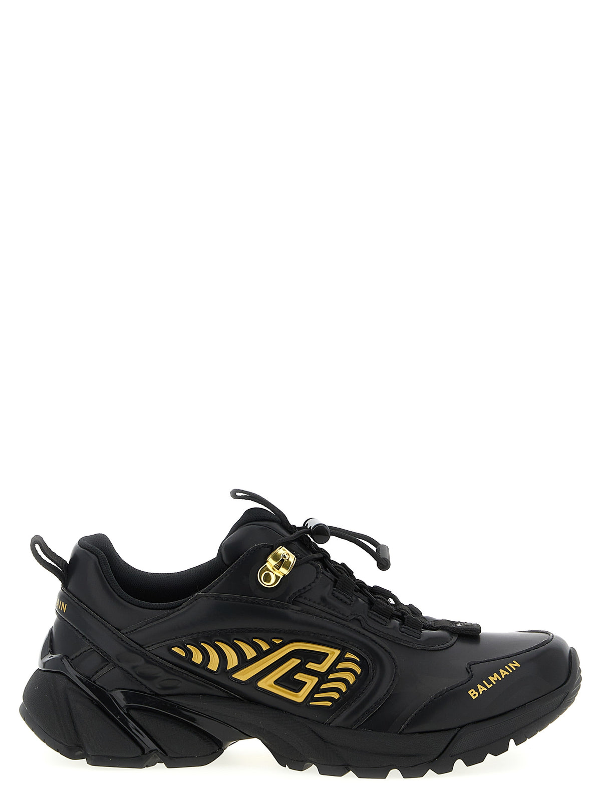 Balmain Schwarze Sneaker aus Nylon im Athletic-Stil