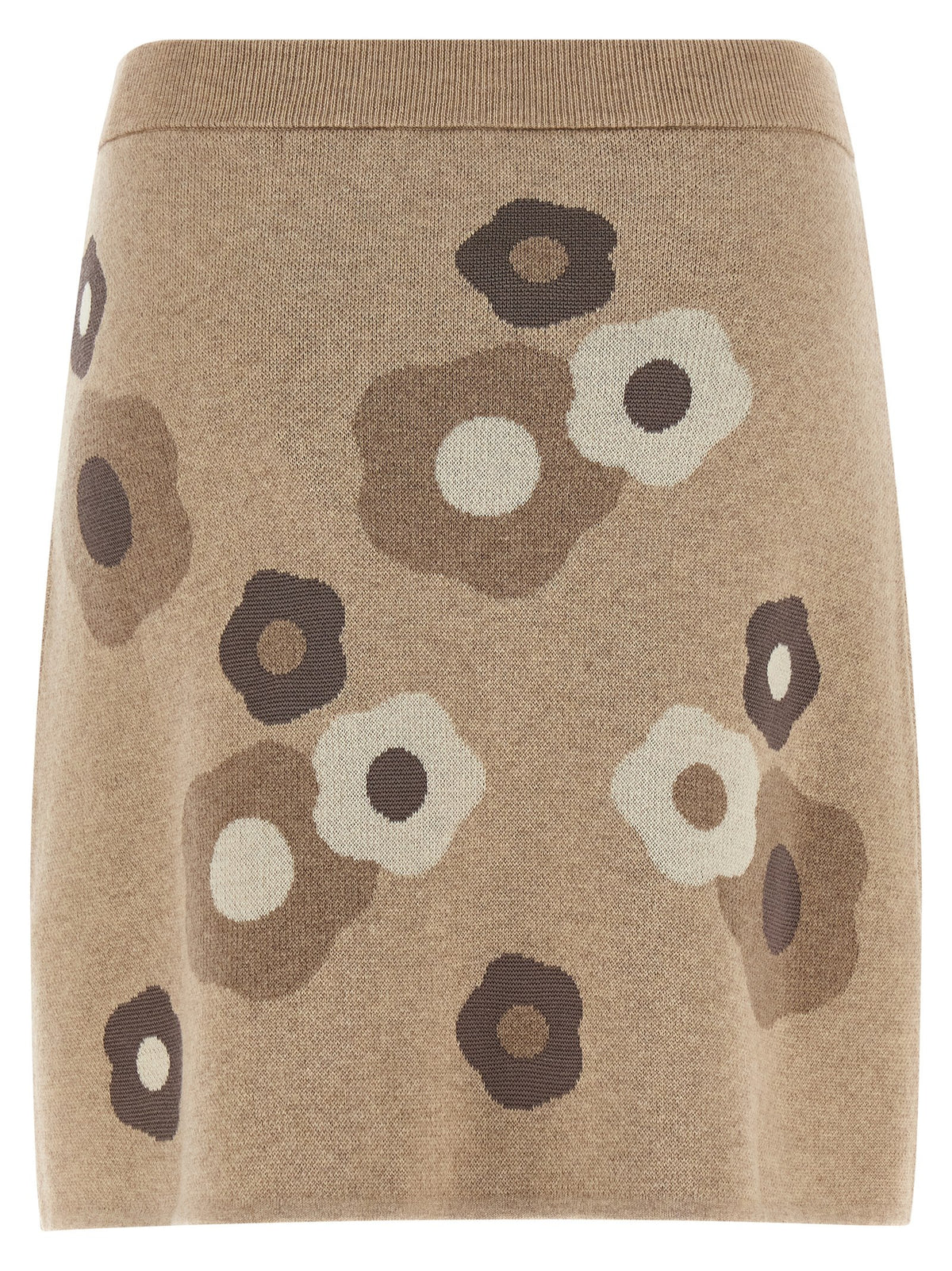Kenzo Beiger Wollrock in Langform