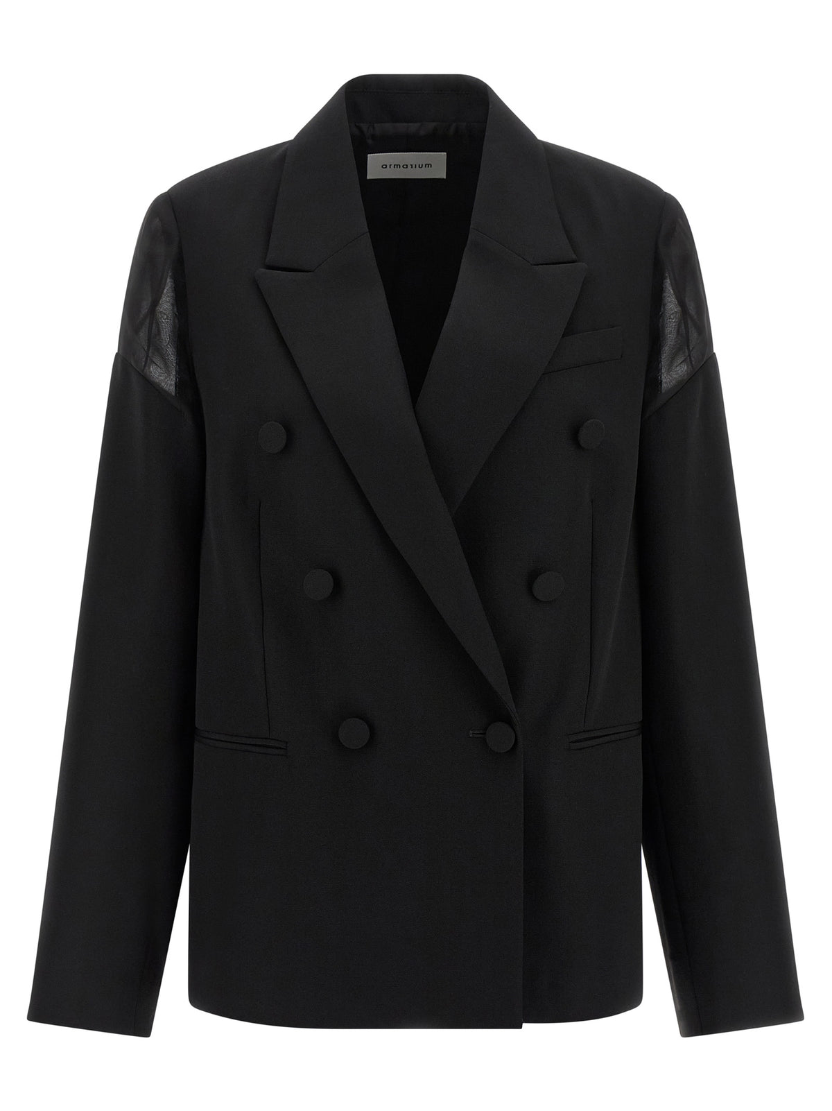 Armarium Schwarzer Blazer aus reiner Schurwolle