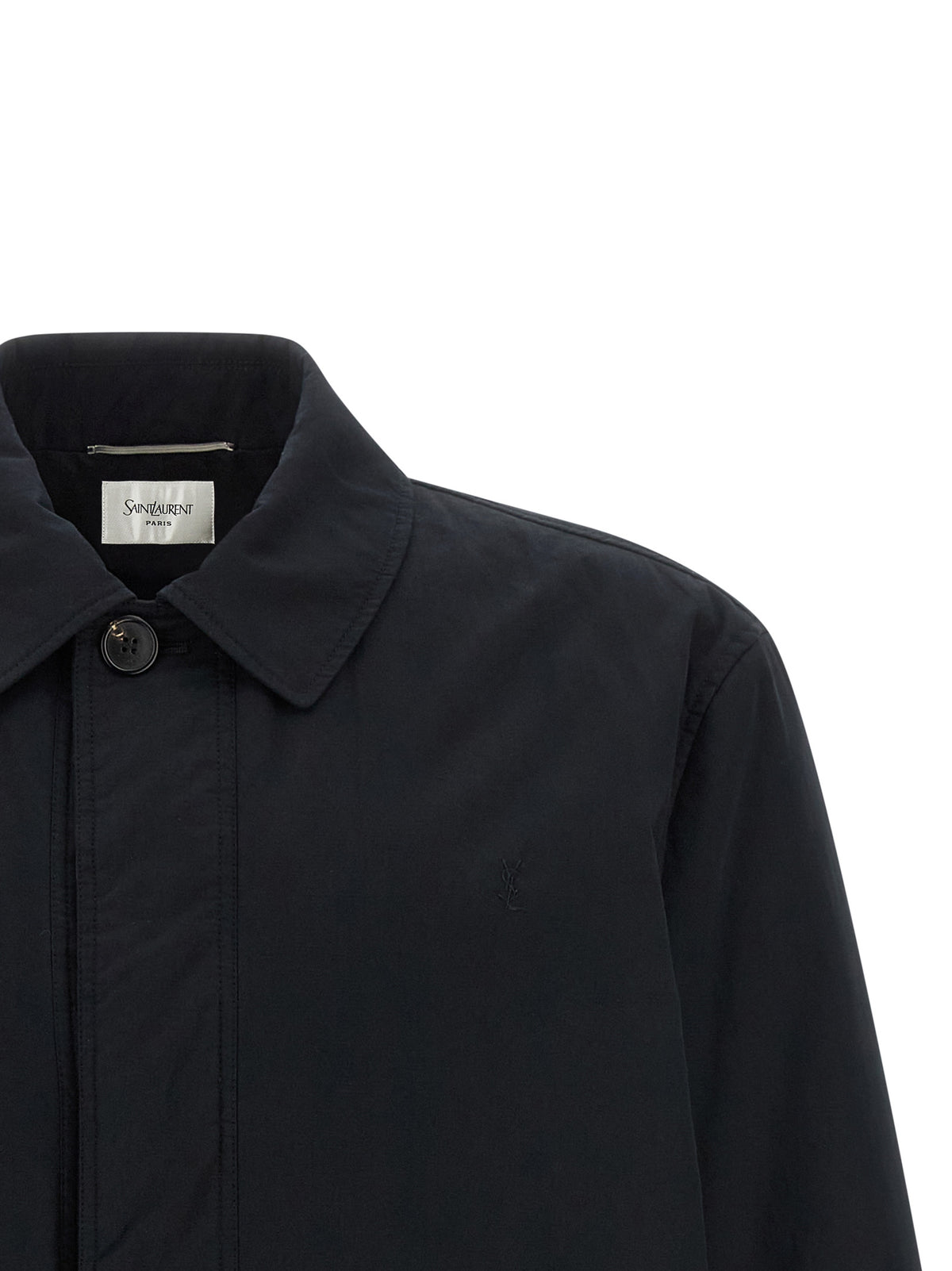 Saint Laurent Schwarze Baumwoll-Shell-Jacke