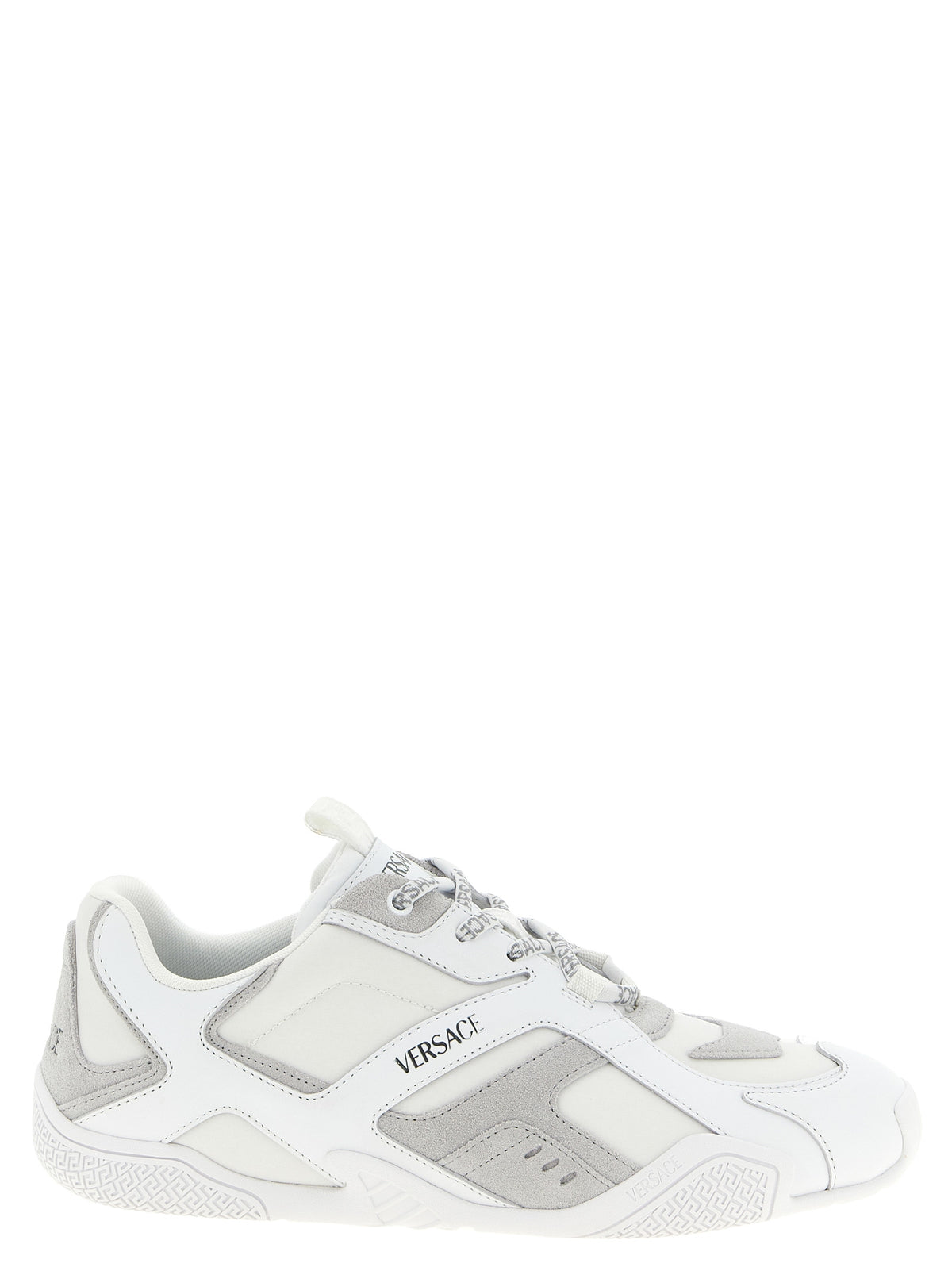 Versace Weiße Kalbsleder-Sneaker im Athletic-Look