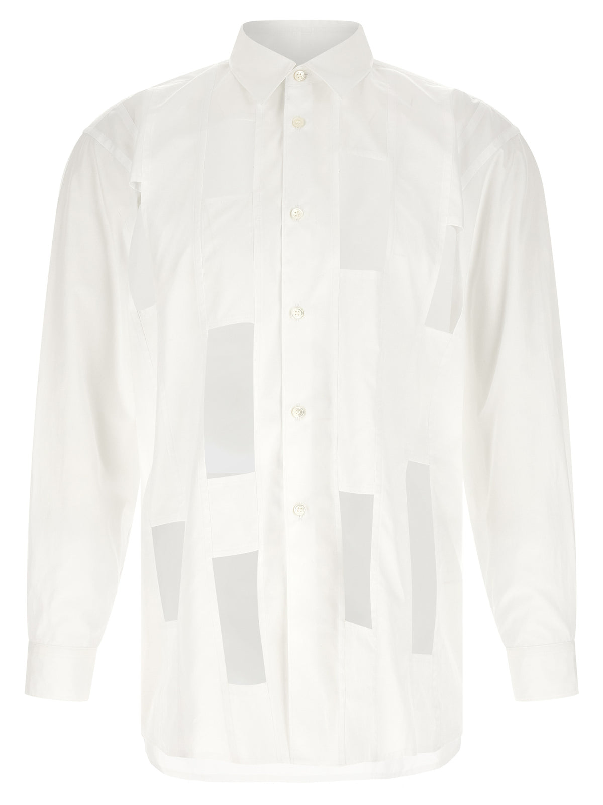 Comme Des Garçons Weiße Baumwollbluse