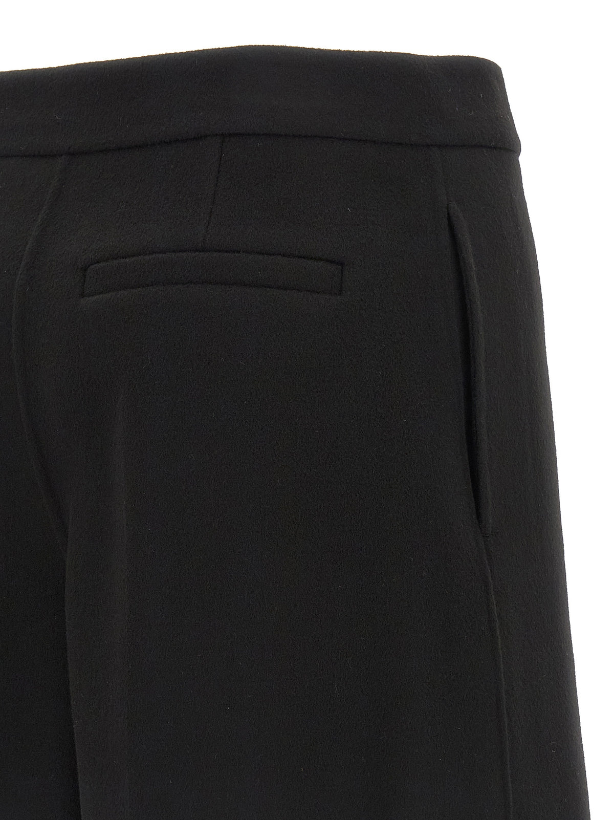 Sportmax Schwarze Bermuda-Shorts aus reiner Schurwolle