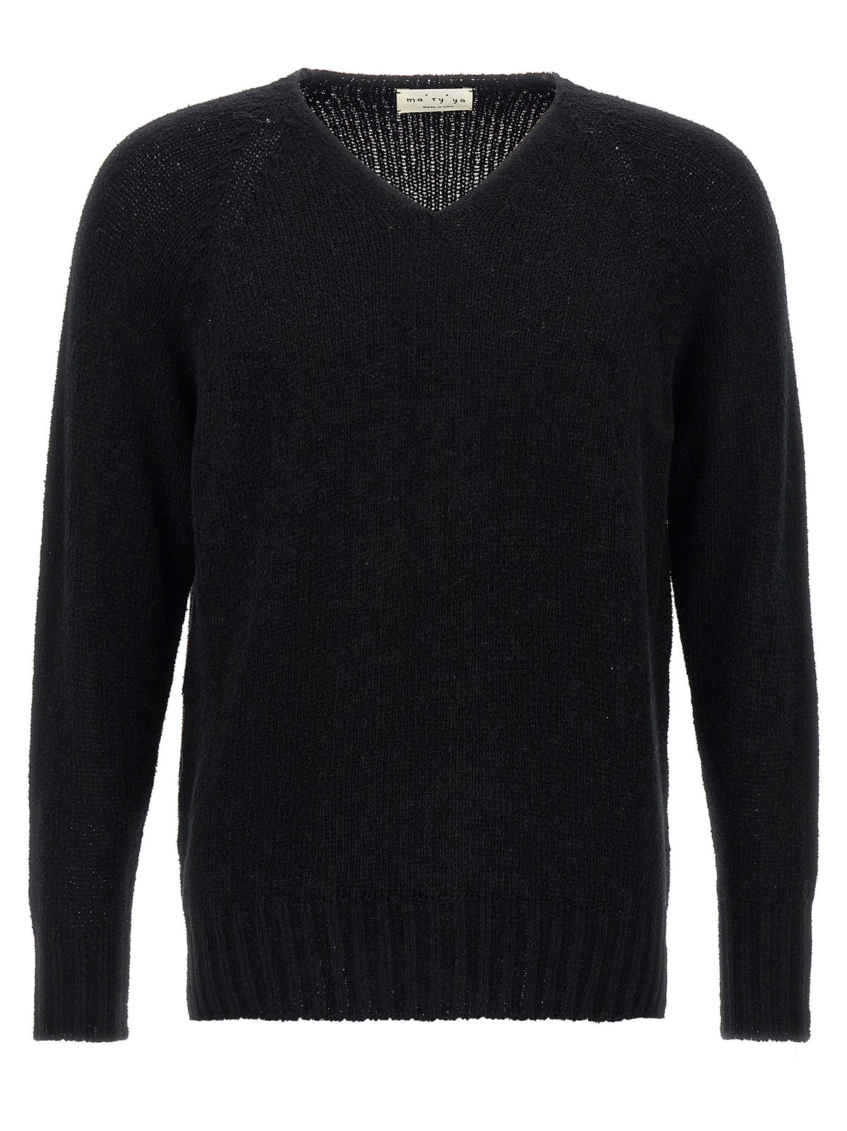 MA'RY'YA Schwarzer Baumwollcardigan