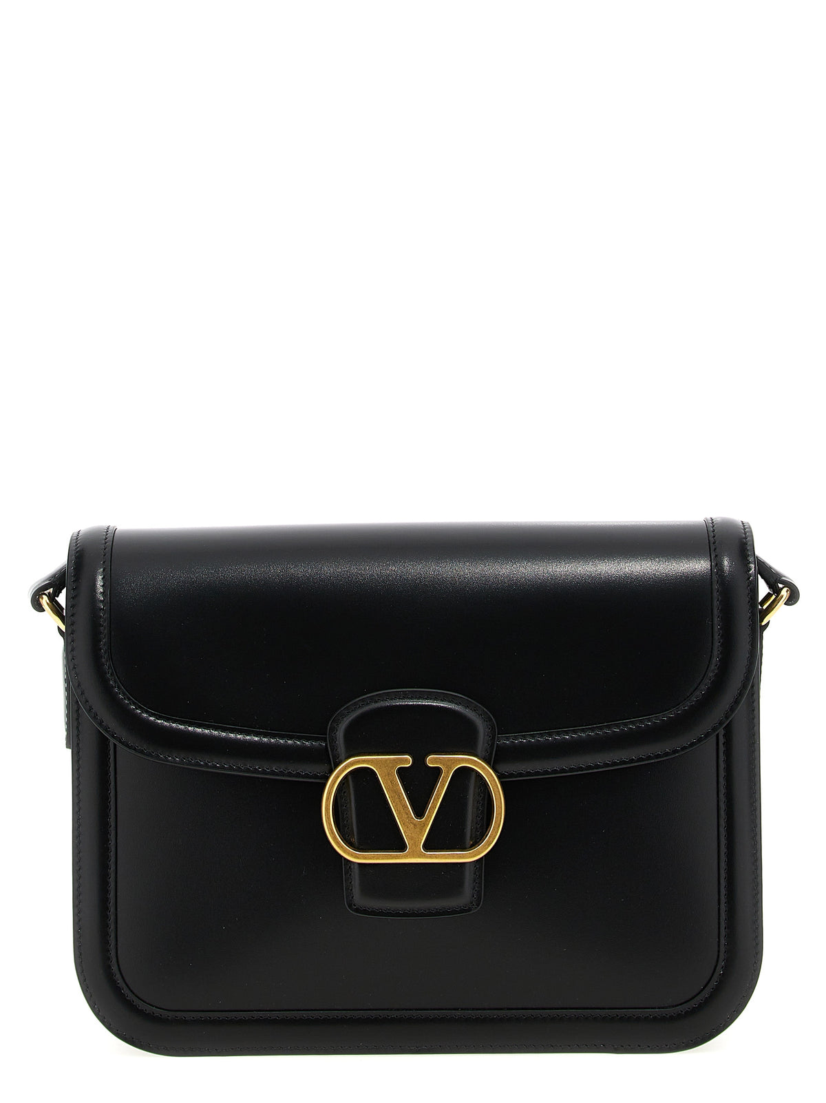 Valentino Garavani Schwarze Kalbsleder-Schultertasche