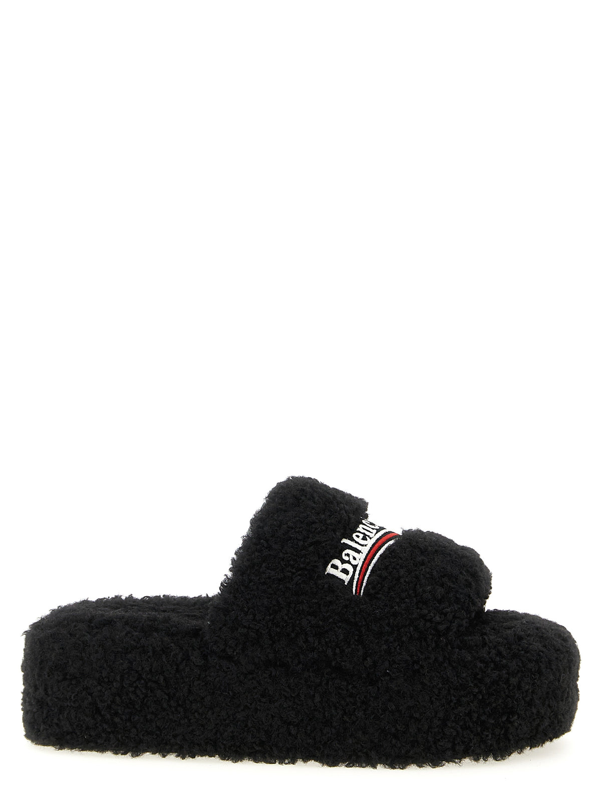 Balenciaga Schwarze Slides aus Polyester