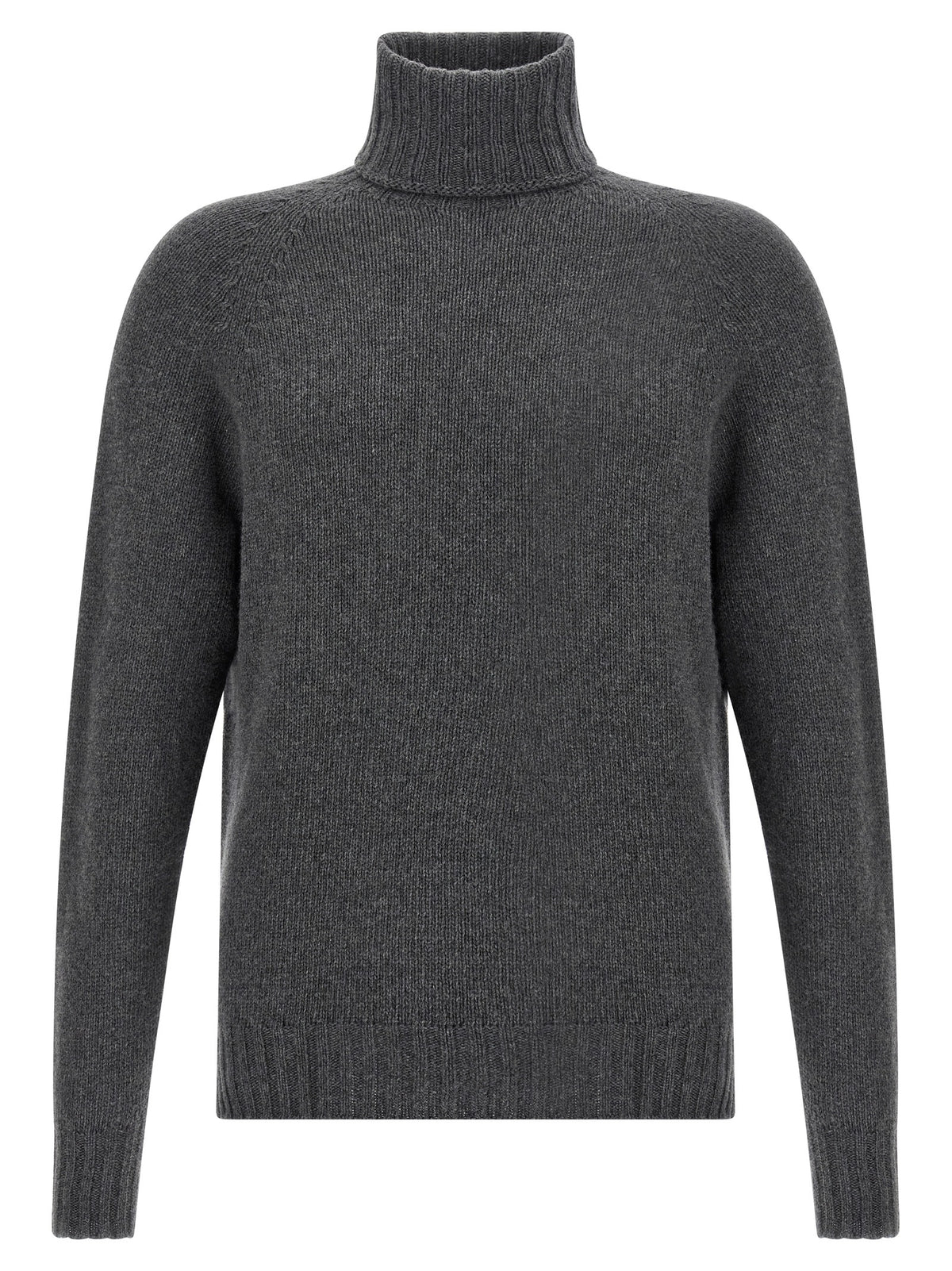 MA'RY'YA Grauer Cardigan aus reiner Schurwolle