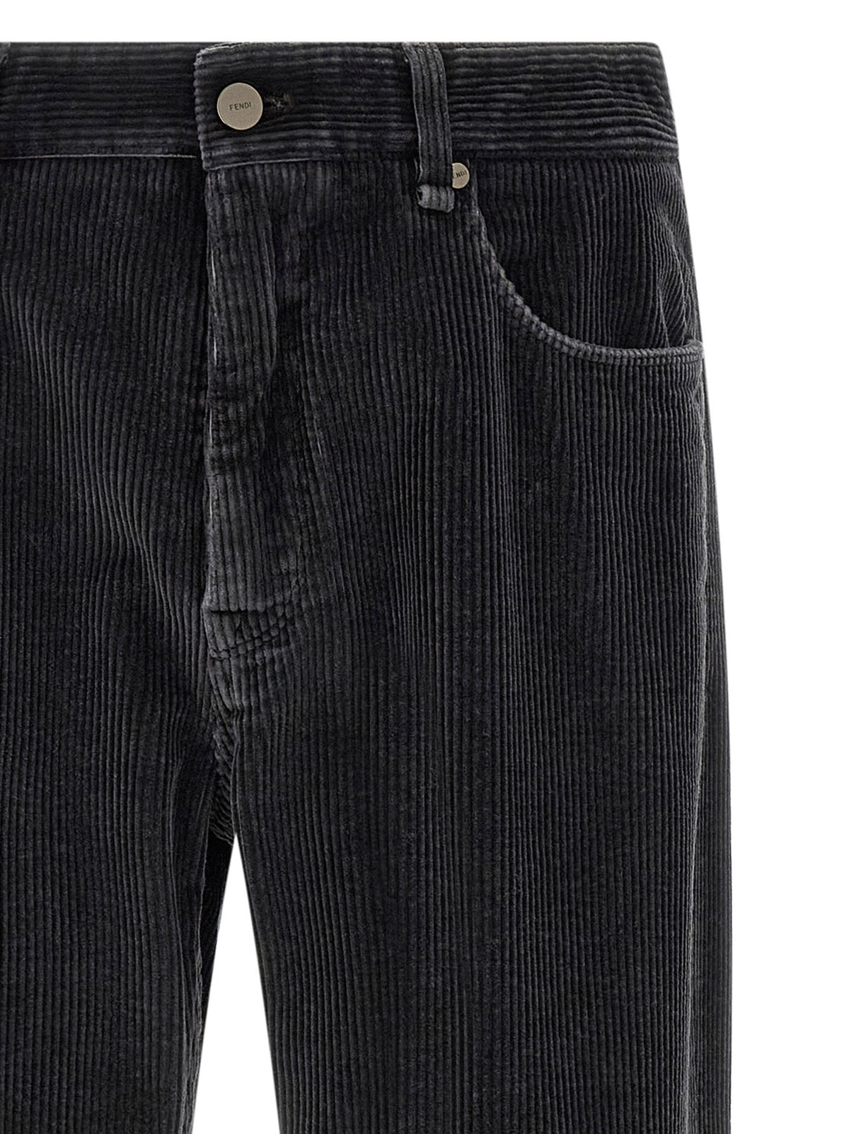 Fendi Graue Baumwoll-Freizeithose