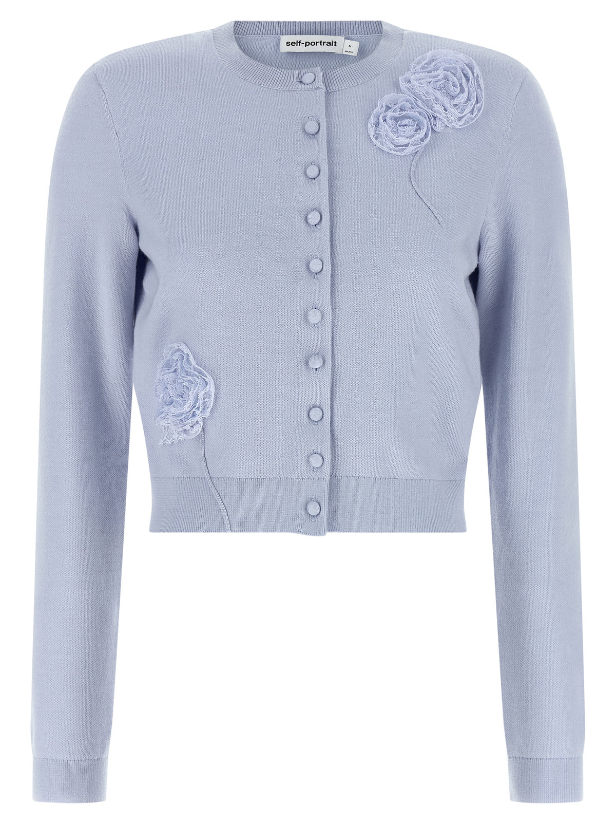 Self-Portrait Blauer Cardigan aus Polyester