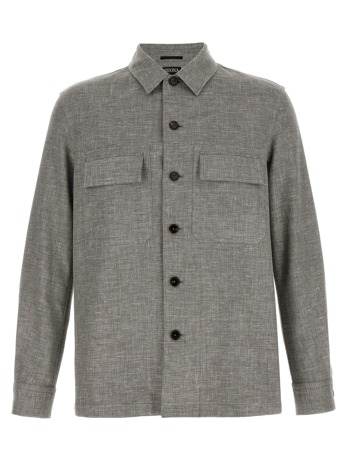 ZEGNA Bicolor Leinenbluse