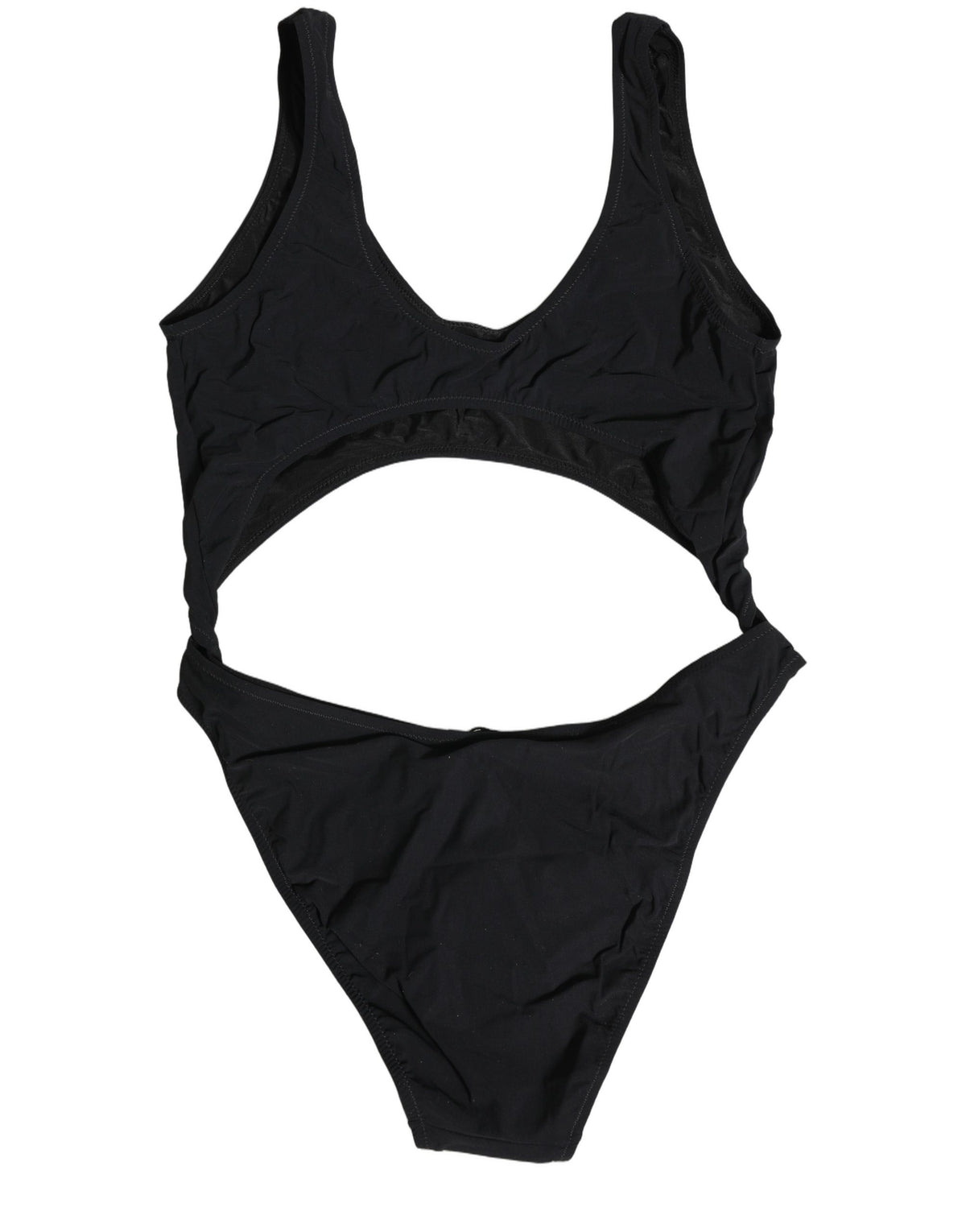 Dolce & Gabbana Schwarzer Badeanzug mit Cut-Out und Logo