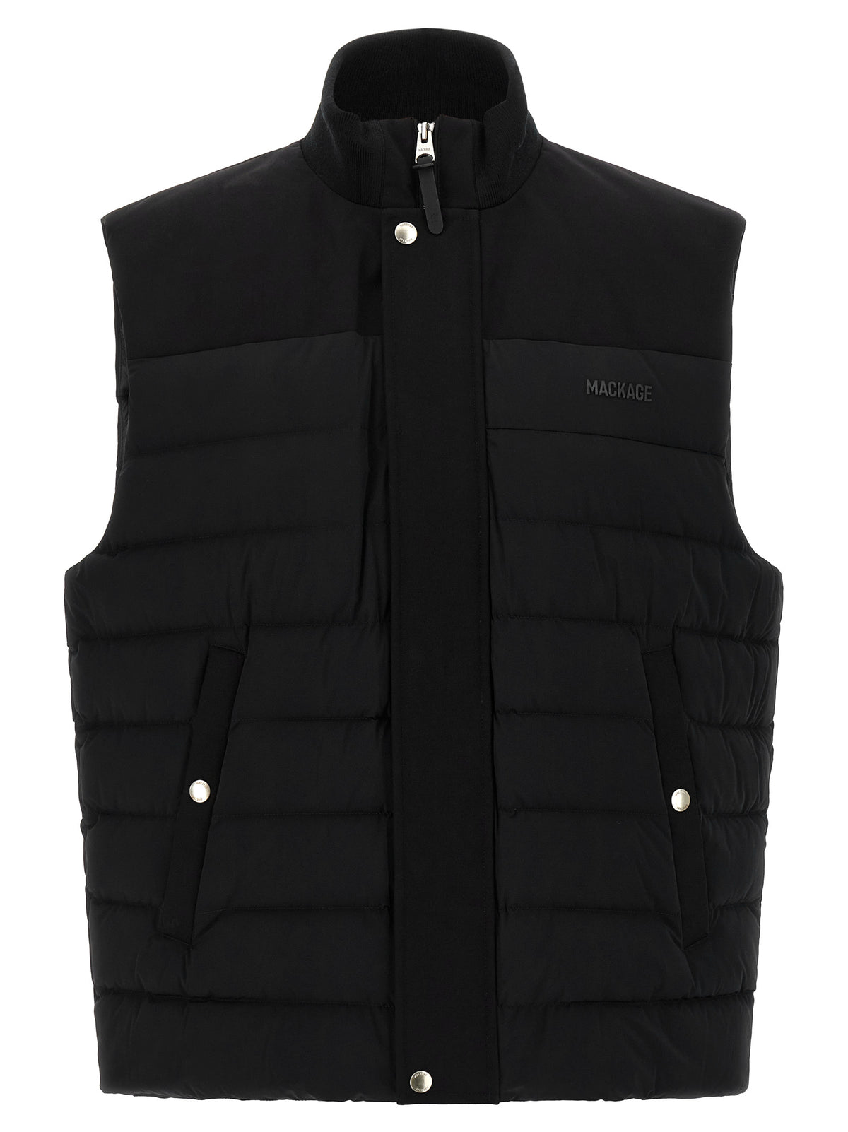 Mackage Schwarze ärmellose Nylon-Jacke