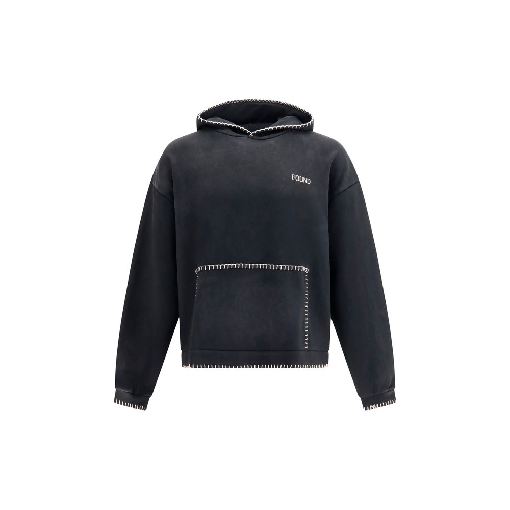 FOUND Schwarzer Baumwoll-Sweatshirt