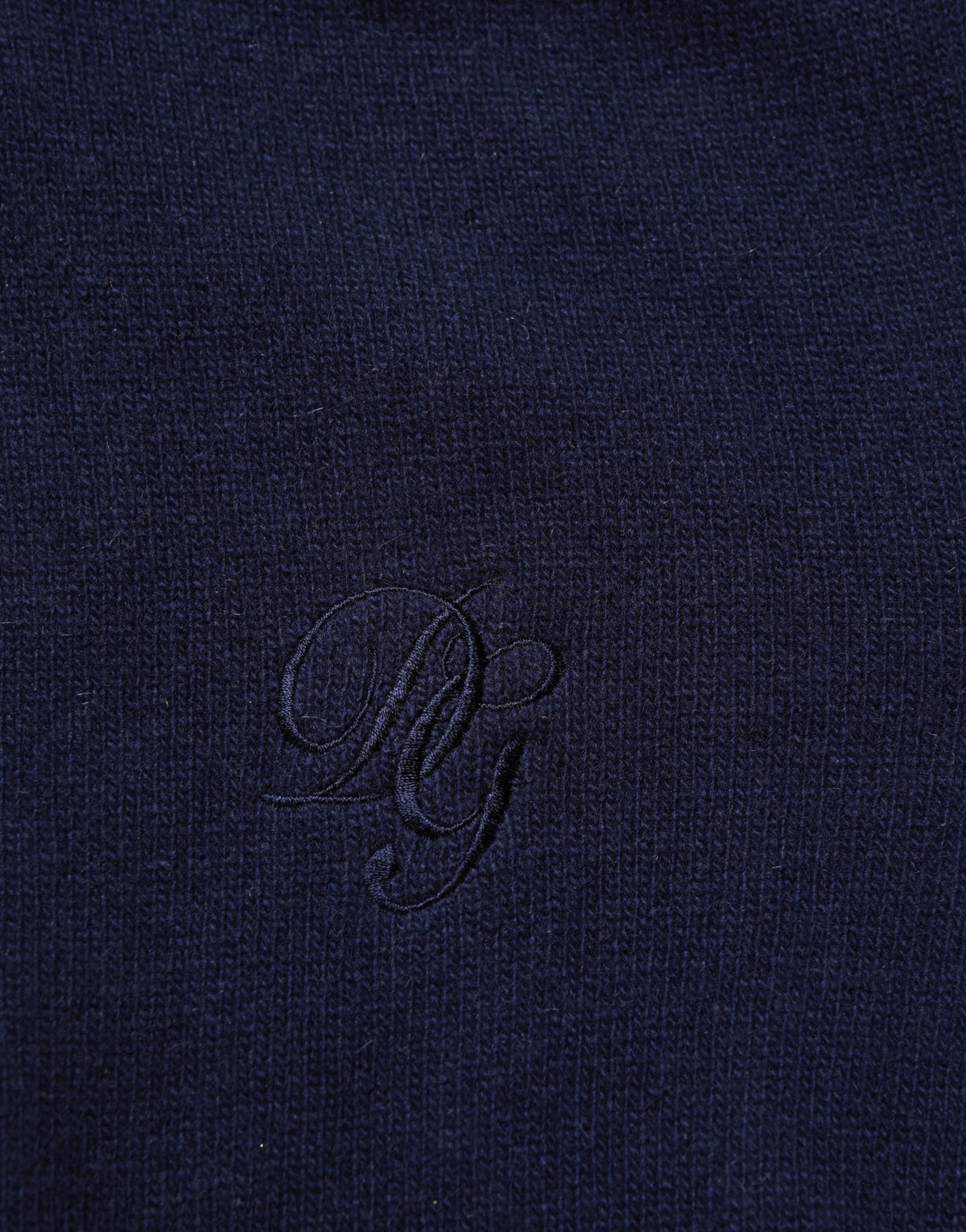 Dolce & Gabbana Blauer Wollstrick-Rollkragenpullover