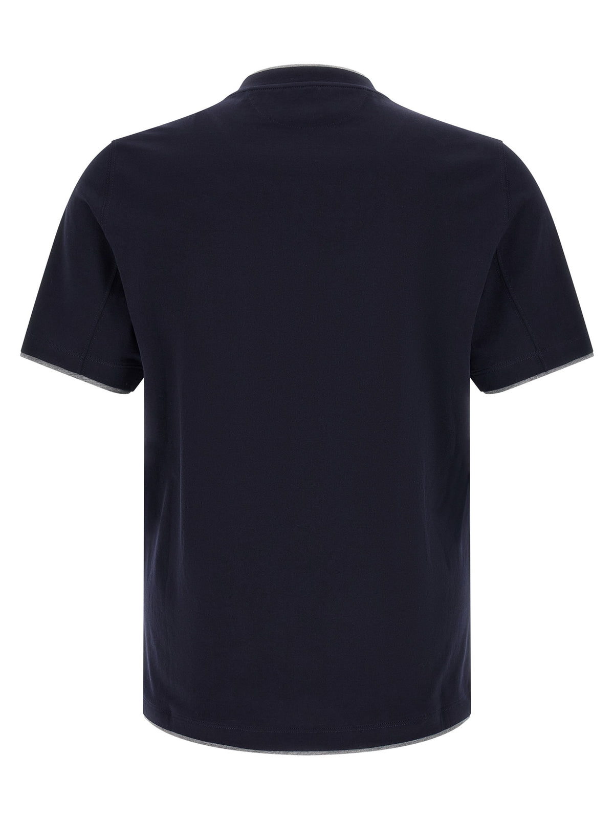Brunello Cucinelli Blaues Baumwoll-T-Shirt