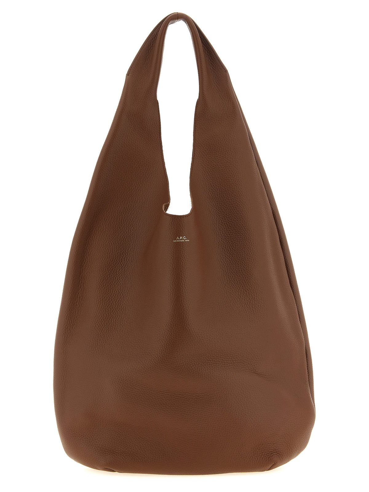 A.P.C. Braune Schultertasche aus Rindsleder