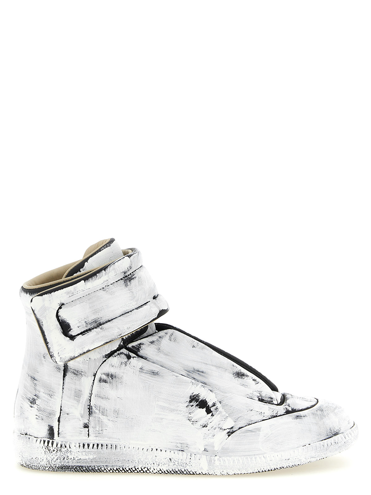 Maison Margiela Zweifarbige Kalbsleder-Sneaker im Athletic-Stil