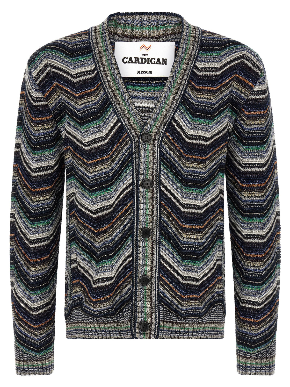 Missoni Mehrfarbige Wollstrickjacke