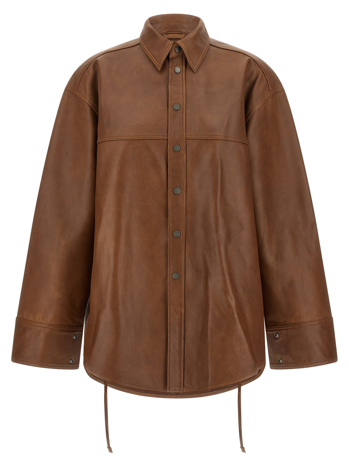 Haikure Braune Lammleder-Bluse