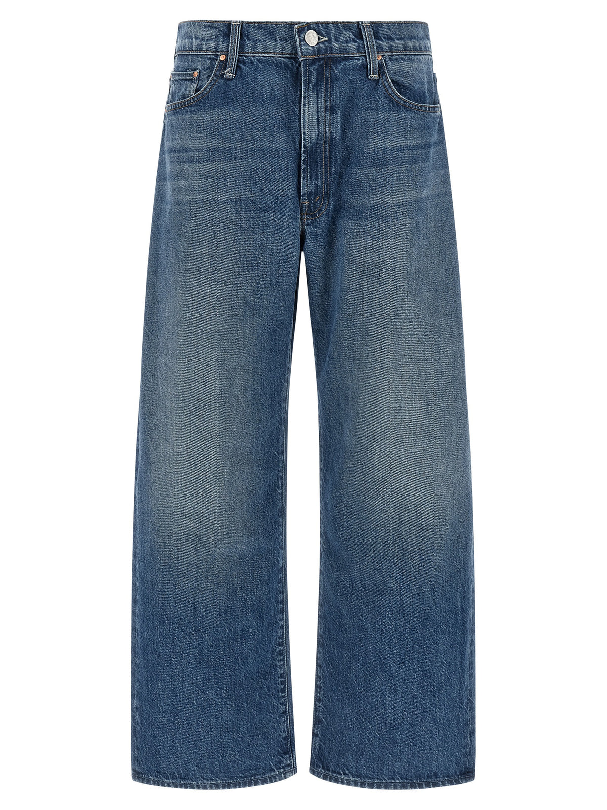 Mother Denim Blaue Baumwolljeans im Relaxed Fit