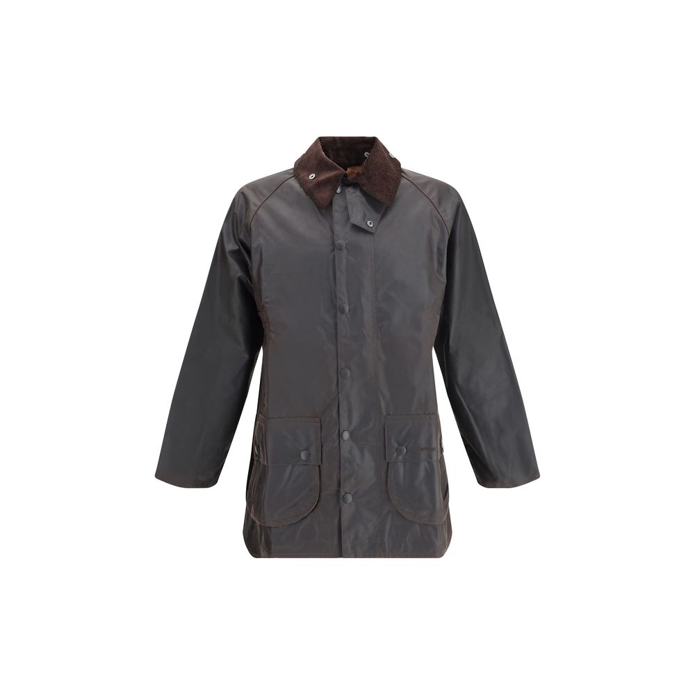 Barbour Schwarzer Baumwollmantel