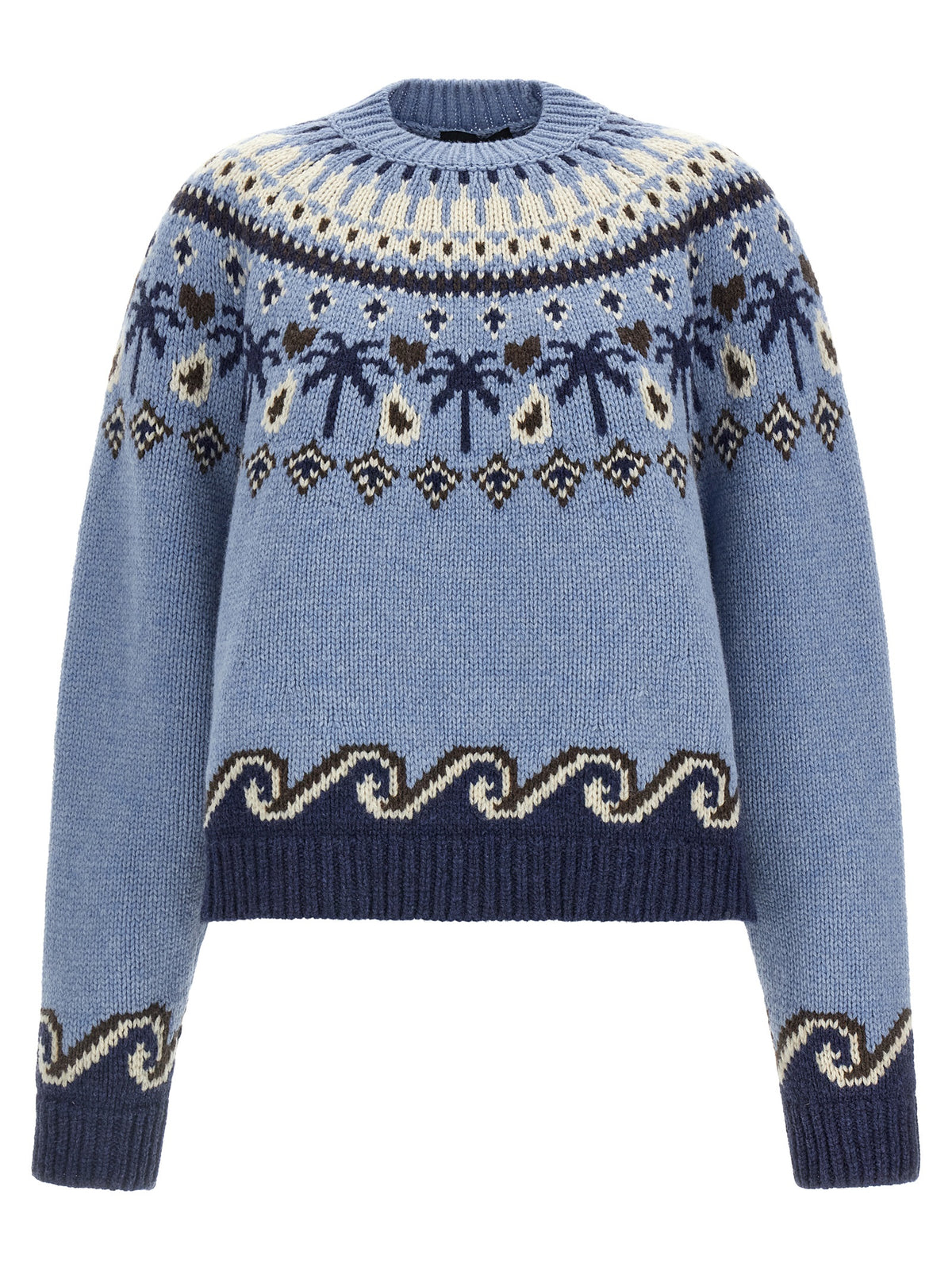 Alanui Blauer Cardigan aus Schurwolle