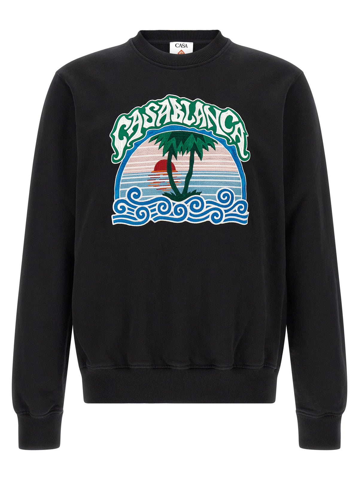 Casablanca Schwarzer Bio-Baumwoll-Sweater