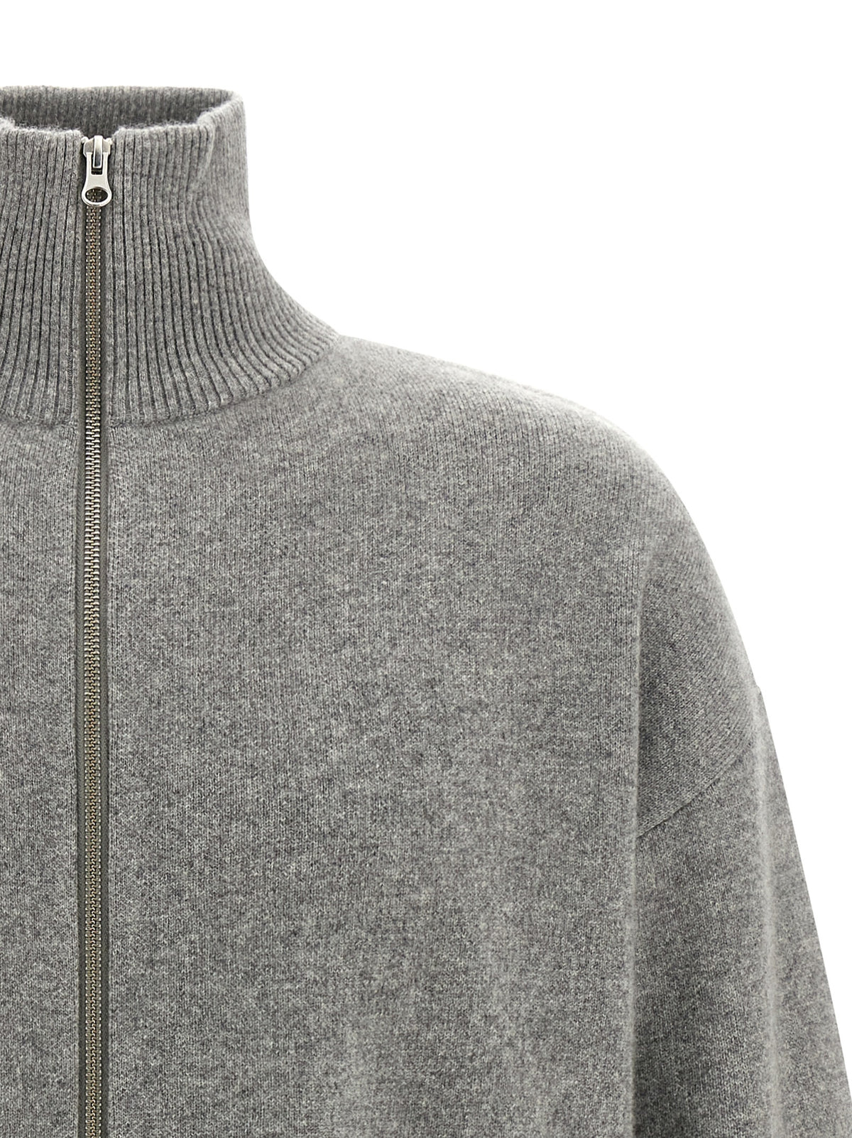 Extreme Cashmere Grauer Kaschmir-Strickjacke