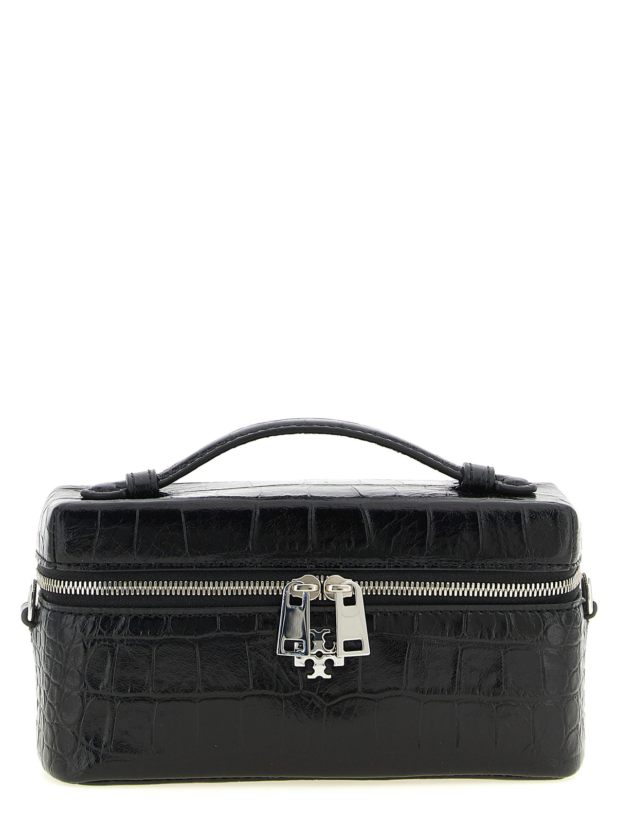 Tory Burch Schwarze Umhängetasche aus Lammleder