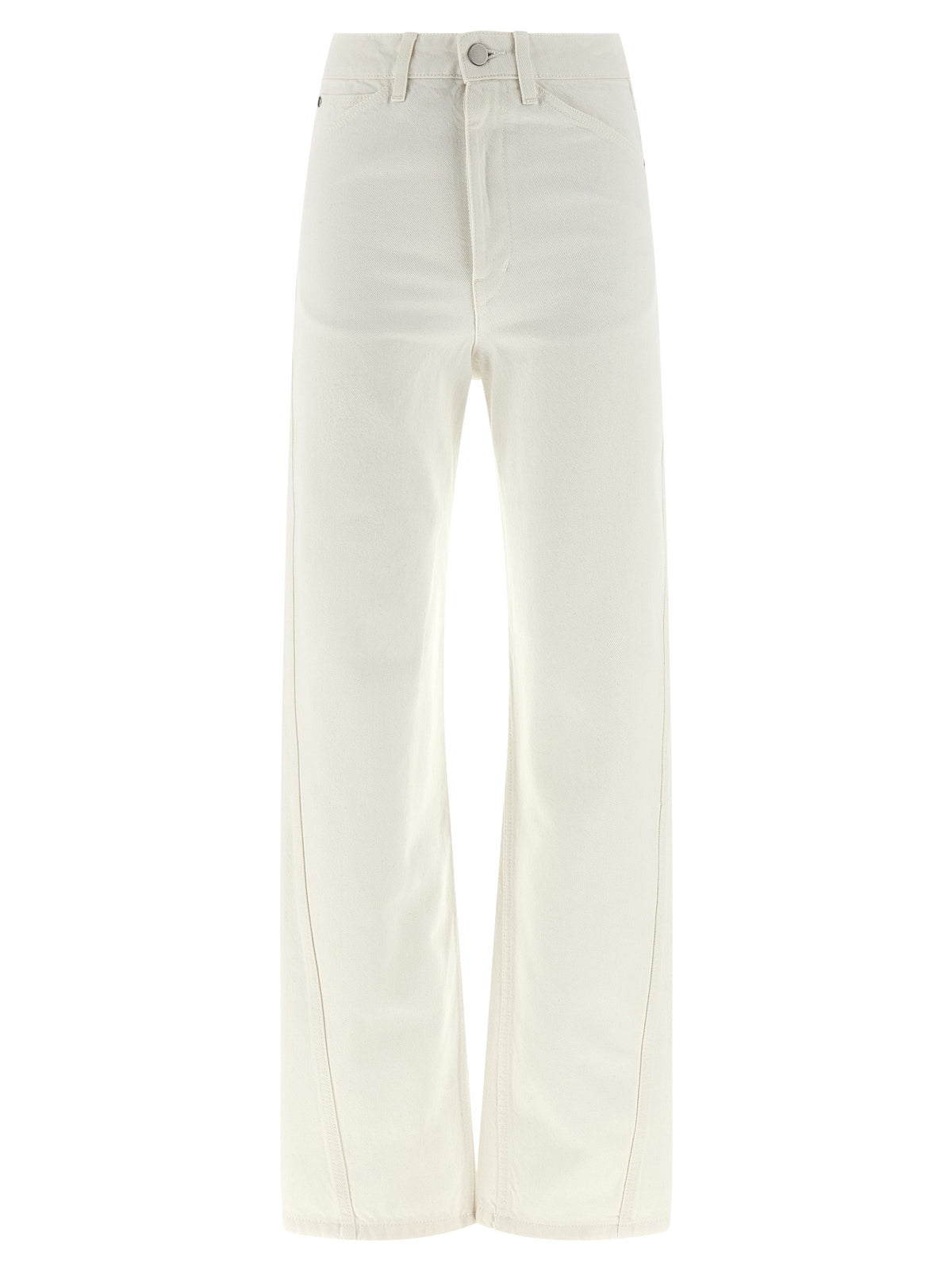 Lemaire Weiße High-Waist-Jeans aus Baumwolle