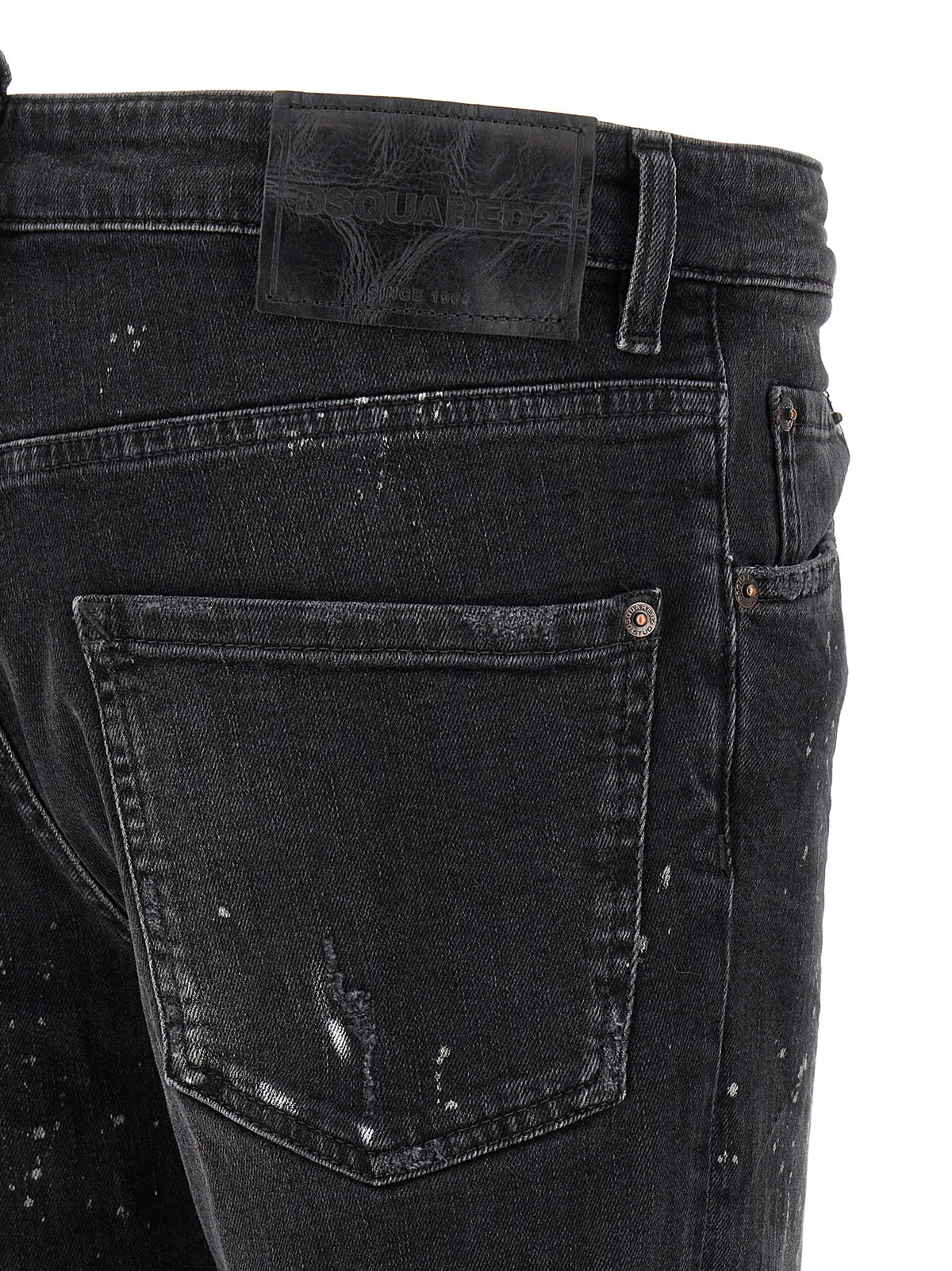 Dsquared² Schwarze Baumwoll-Jeans im Slim Fit